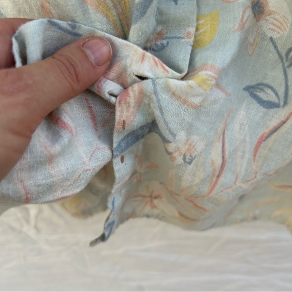 Faherty Hemp Floral Button Up Short sleeve Collared Shirt Size XL - Picture 6 of 8